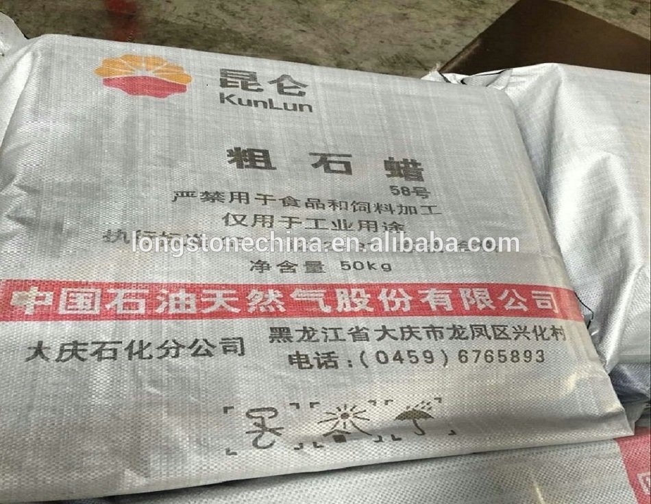 Crude/Cheap paraffin wax 58-60 Deg.C/PetroChina Daqing Kunlun Brand/Candle wax